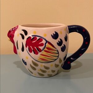 Vintage Boston Warehouse 16 oz Colourful Ceramic Rooster Mug
